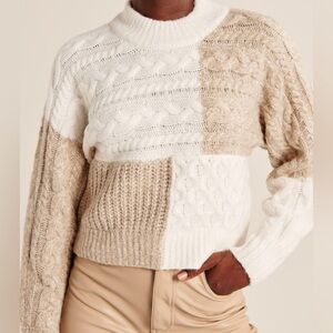 Abercrombie & Fitch Tonal Patchwork Dolman Sweater